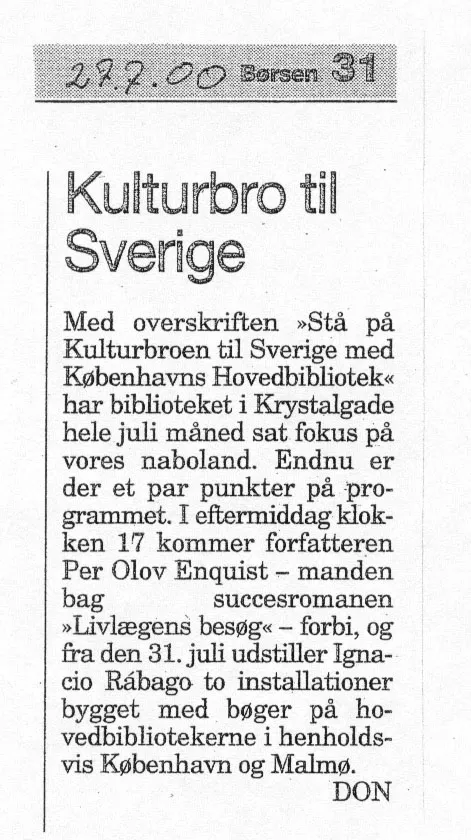 Børsen, 2001