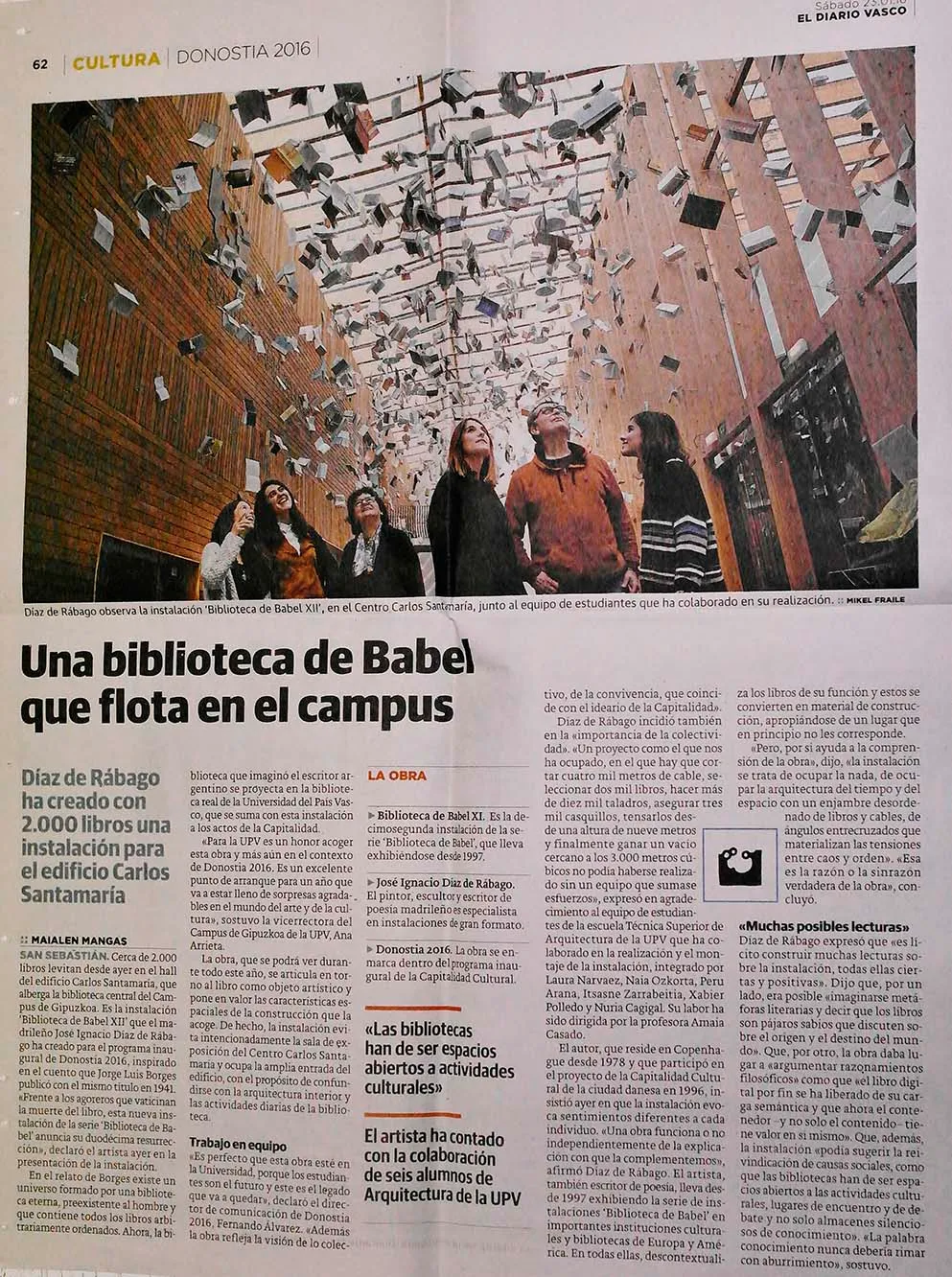 El Diario Vasco, 2016